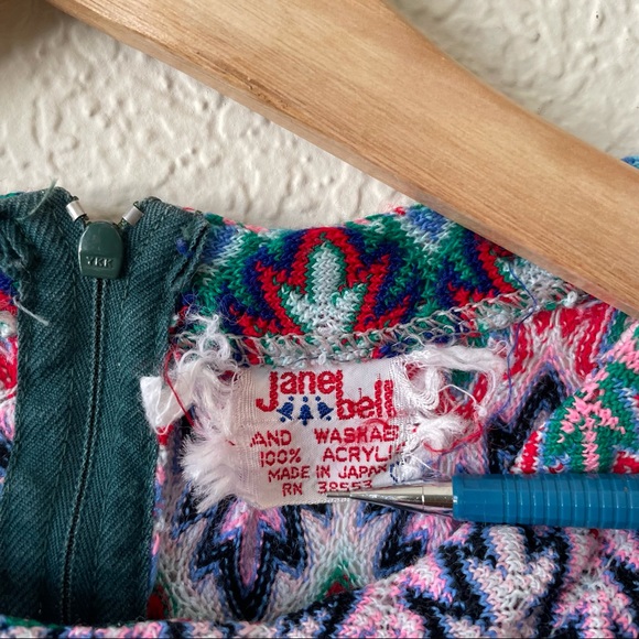 Missoni-Style Vintage Knit Short Sleeve - Picture 5 of 5